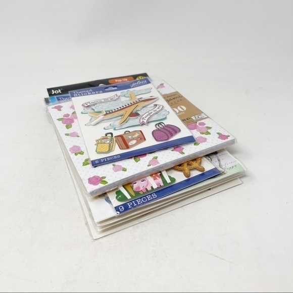 SCRAPBOOK STICKER ASSORTMENT Travel Love Carnival Life Beach Floral Paper - Picture 9 of 9